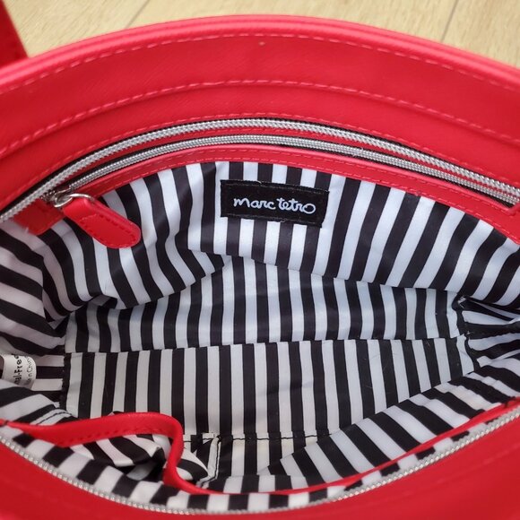 Marc Tetro Red Pug Dog Small Tote Crossbody Bag Purse NWOT - Picture 16 of 16